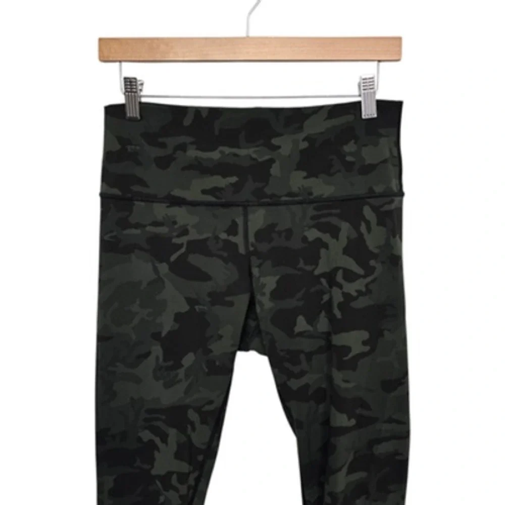 Lululemon Pants Womens 10 Green Camo Align High Rise‎ 25 In Leggings Yoga